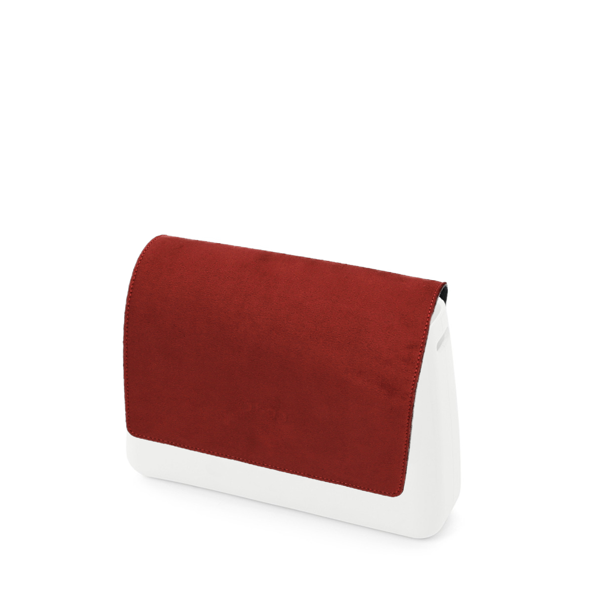 Flap O bag glam Simil pelle nubuck Bordeaux