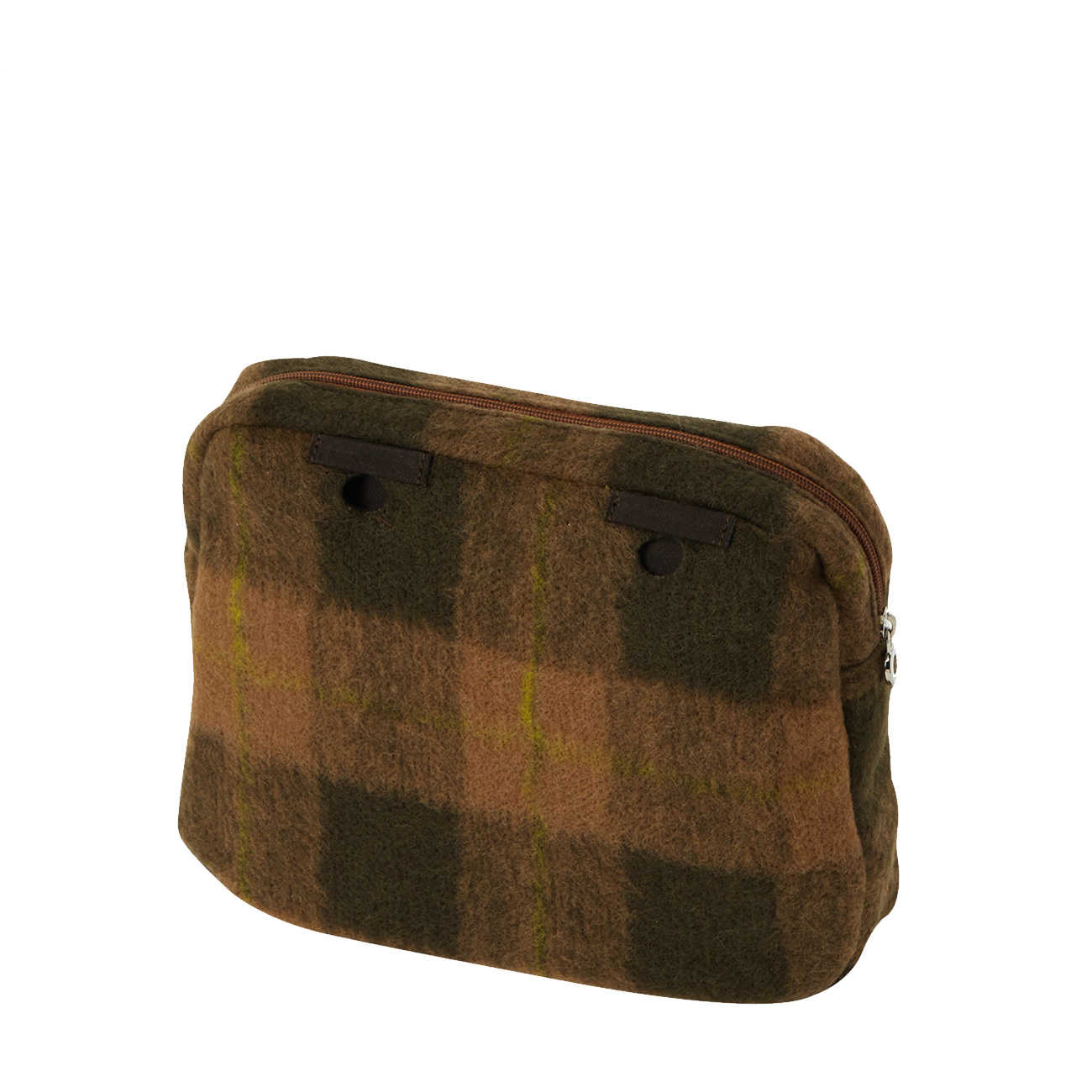 Organizér O bag reverse Jaquard check effetto plaid Biscotto