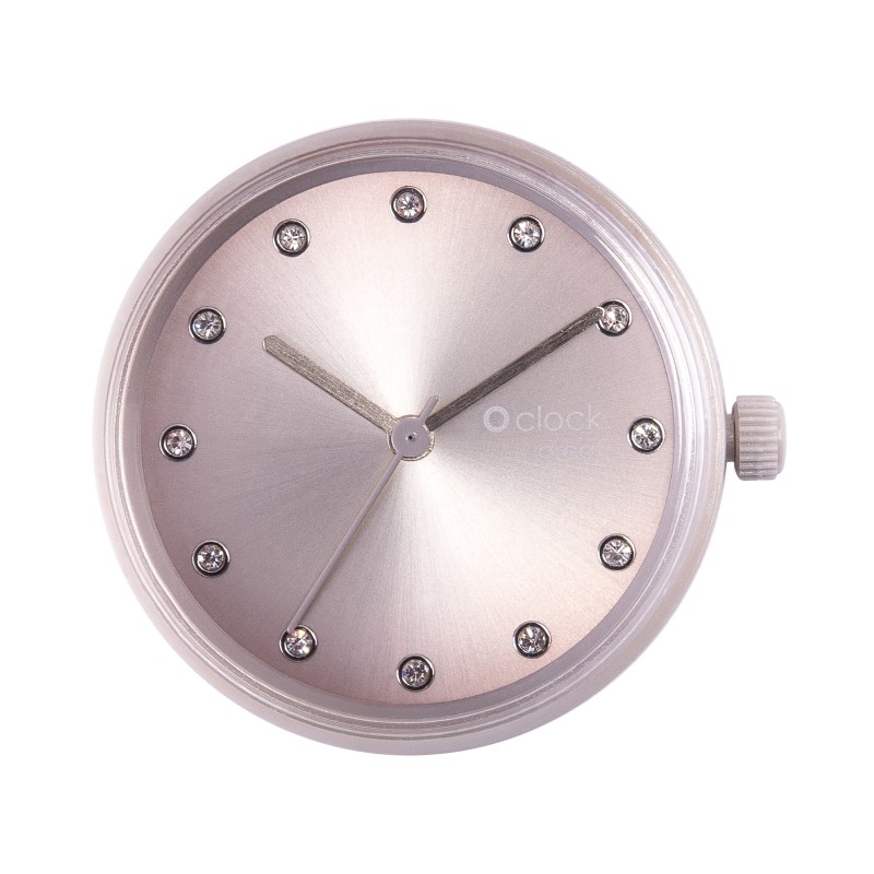 Hodinkový strojek O clock great Diamonds Grigio