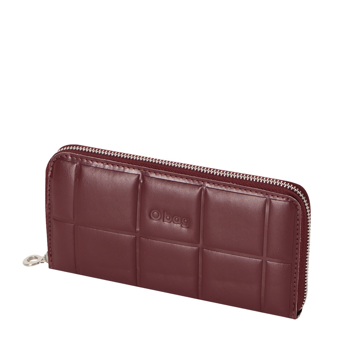 Wallet O wally Simil pelle nappa effetto 3d Bordeaux