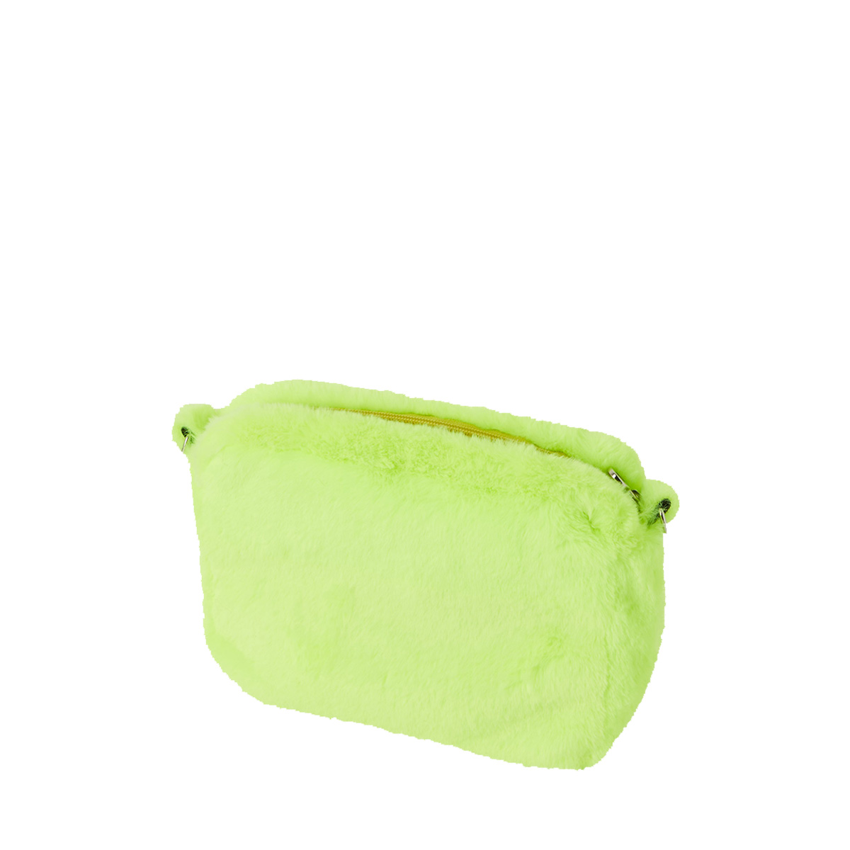 O bag glam Ecopelliccia Fluo lime organizer