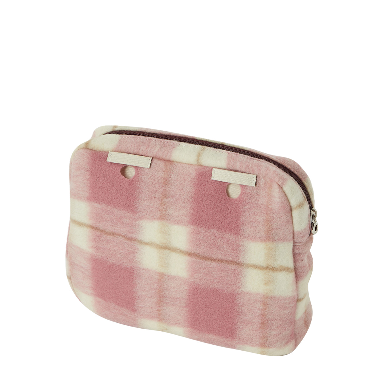 Organizér O bag reverse Jaquard check effetto plaid Sangria