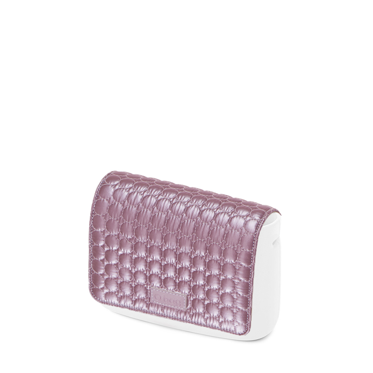 O bag kapsa klapka Prošívaný lesklý Lilac