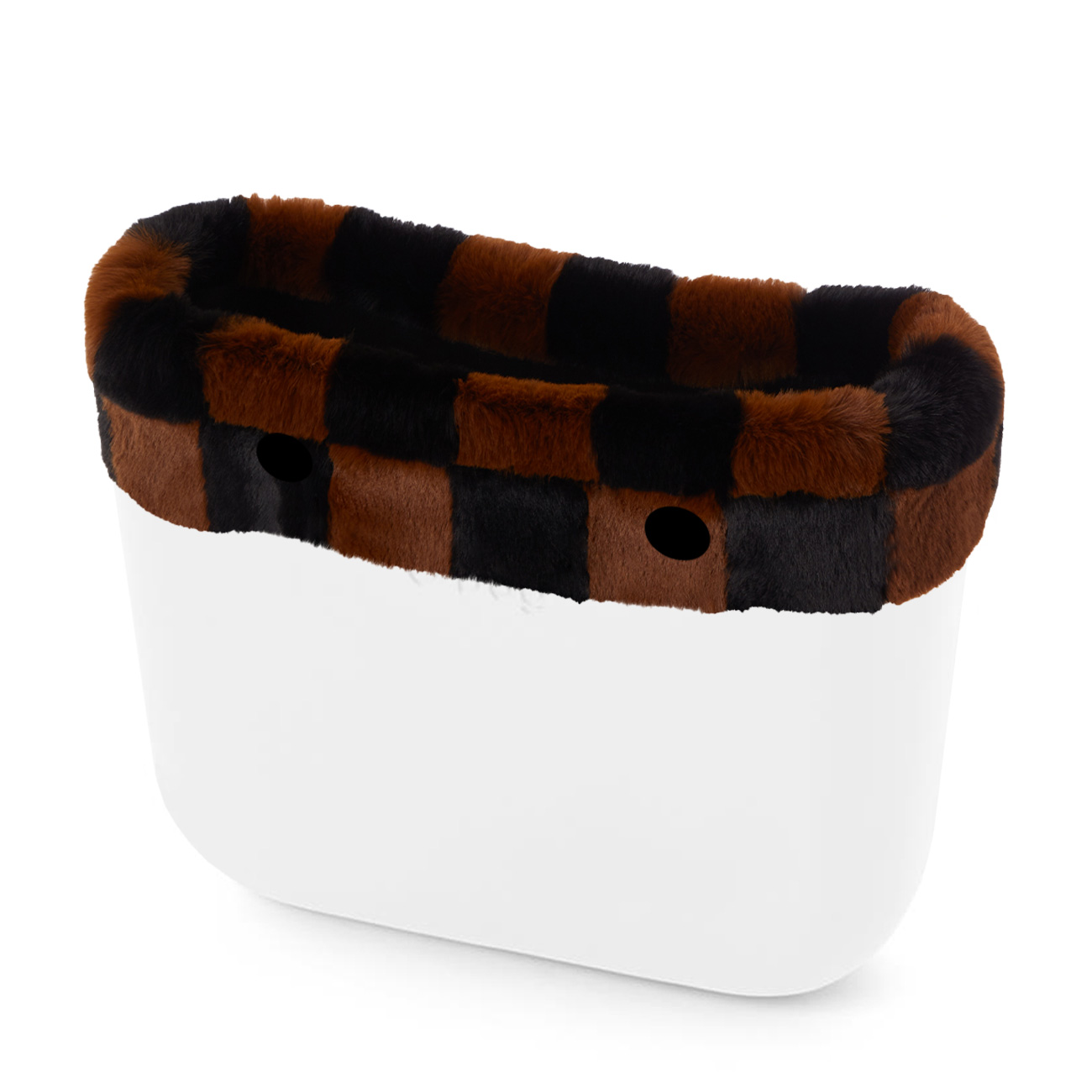 Band O bag standard Lapin check syntetické vlákno Trim Nero Bark