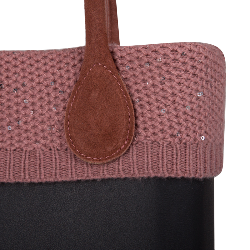 Čelenka O bag chic Cashmere coste pailettes Marsala