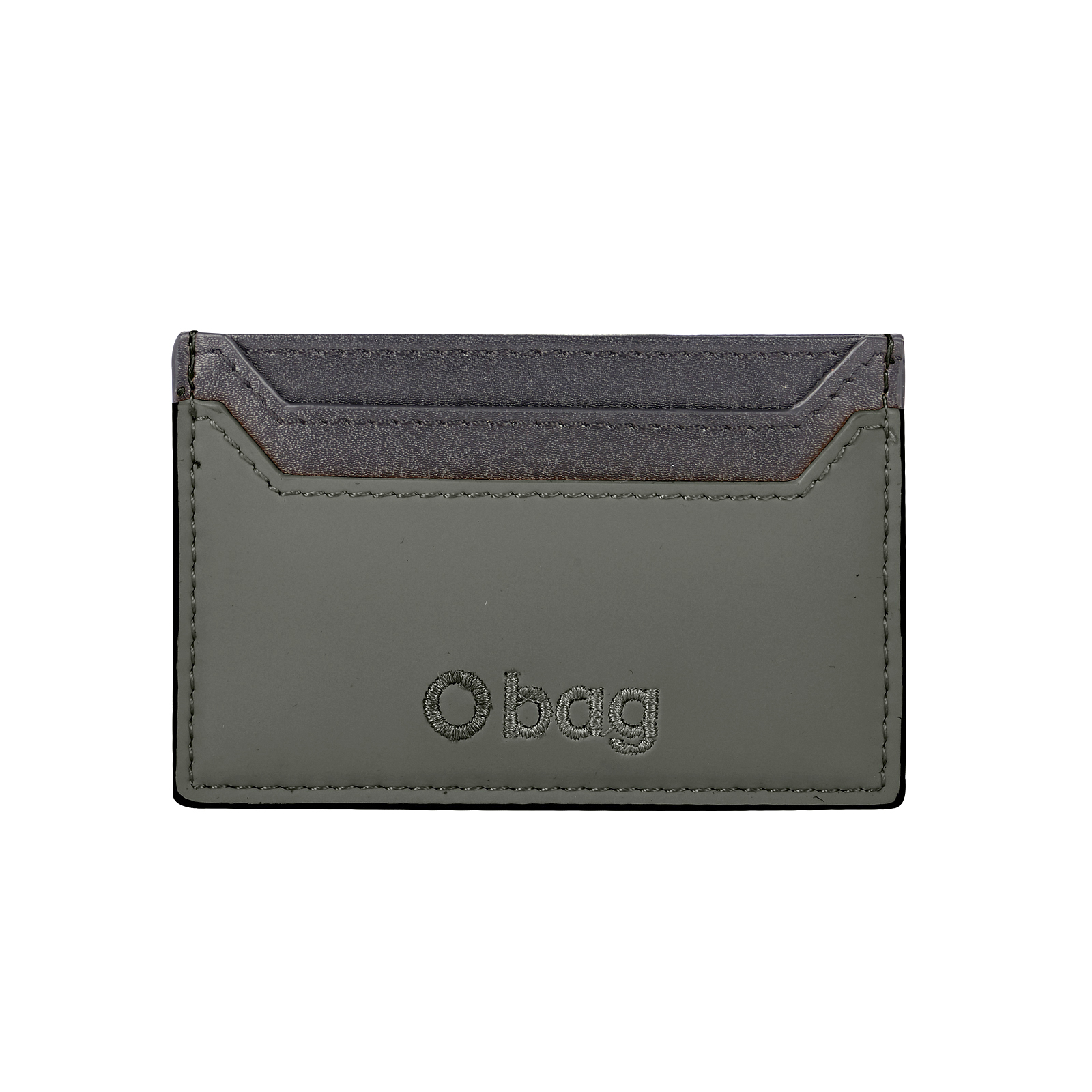 O bag Gommato pelle Grafite card case