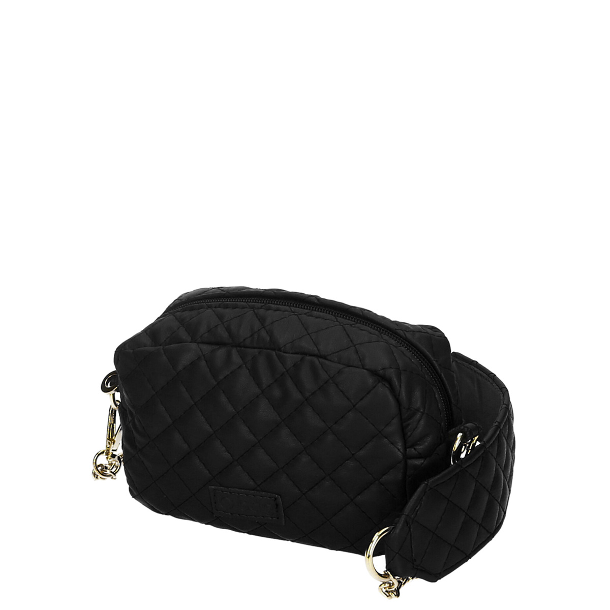 O bag crossy Effetto nappa matelasse Nero oro
