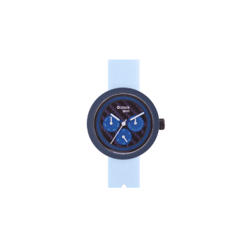 Orologio Celeste satinato O clock shift grande