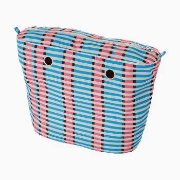Organiser O Bag standard Tessuto Veneziana Nero/Celeste