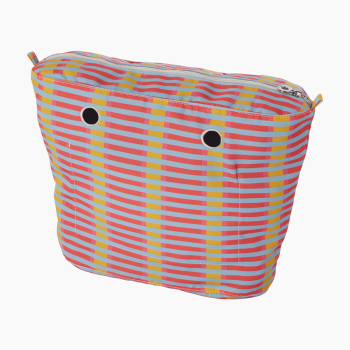 O Bag Standard Tessuto Veneziana Rosa/Citrus organiser