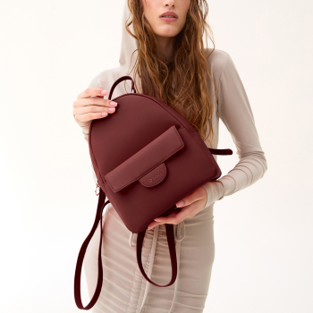 O bag sofia zaino Gommato Bordeaux