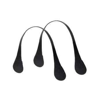 Goccia manici corti in ecopelle Nero