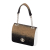 O bag pocket flap Lana cotta con manichetto Nero Sabbia