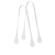 Eco handles goccia leather Bianco