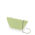 Flap O bag sheen Saffiano con catena Celery green