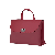 Kabelka O bag soft smooth mini con pattina Bordeaux
