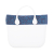 O bag standard band Velluto floreale Avio