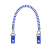 Manico Manichetto tubolare spirale bicolore e Clip Bluette