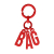 Pendant Lettering O bag Rosso