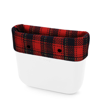 Čelenka O bag mini Tartan wallace Rosso blu navy curry