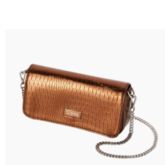 O bag Baguette mirror cocco print Bronze