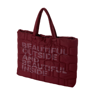 Kabelka O bag blow Tessuto nylon trapuntato Bordeaux