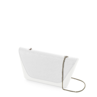 Klapka O bag Sheen | Saffiano con catena | Latte