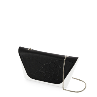O bag sheen Saffiano orchid flap Nero
