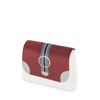 O bag glam flap Trompe L oeil Bordeaux