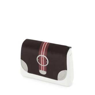O bag glam flap Trompe L oeil Nero