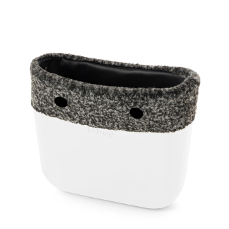 O bag mini Lapin marble Bianco nero