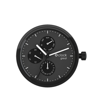 Orologio meccanismo O clock grande Data Nero