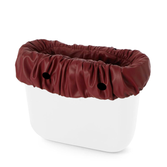 O bag mini Rouche nappa Bordeaux čelenka