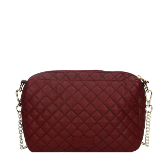 Kabelka O bag glam Effetto nappa matelasse Bordeaux oro