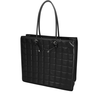 Kabelka O bag knots Nappa effetto 3d Nero