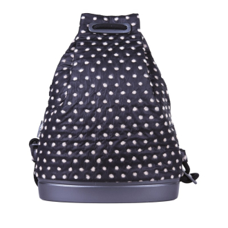 Backpack O bag 50 Soft Tesutto nylon pois Crema