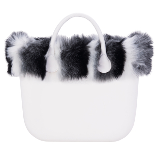 O bag standard Volpetta Bianco nero