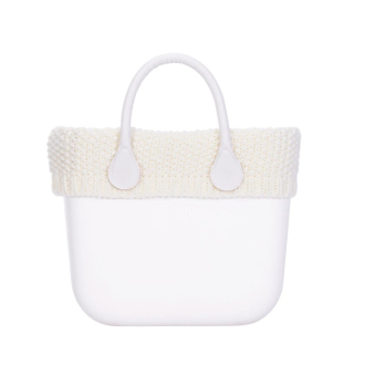 O bag mini Lana puntoriso Latte čelenka