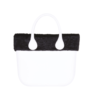 O bag mini Astrakan Nero čelenka