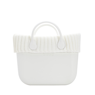 O bag standard band Lana coste larghe Bianco