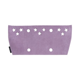 O bag mini Suede Traforato Lilla čelenka