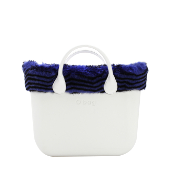 O bag standard band Lapin spigato Blu iris nero