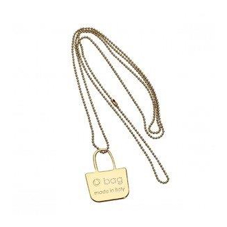 bag Charm O in metallo zincato Oro
