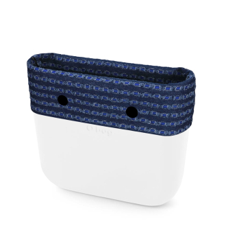 Čelenka O bag mini Denim traforato Cobalto