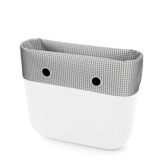 O bag mini Tessuto Micro Check Nero Äelenka