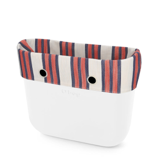 O bag mini Riga fiammata Bianco rosso blu
