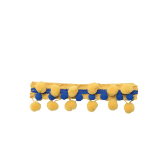 O shoes ornament Pon Pon Giallo blu size L