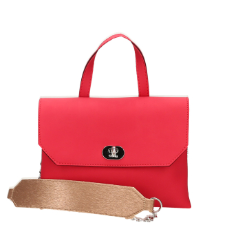 Kabelka O bag soft smooth mini con pattina Ciliegia