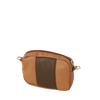 O bag pocket organiser Simil pelle nappa fascia stampa snake Biscotto testa di moro