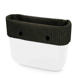 O bag standard band Velluto costine Verde scuro